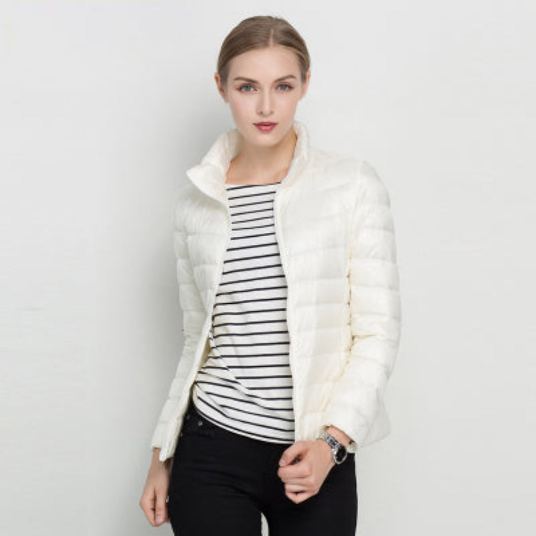 Dames Korte Lichte Puffer Jas | Warme Gewatteerde Korte Winterjas