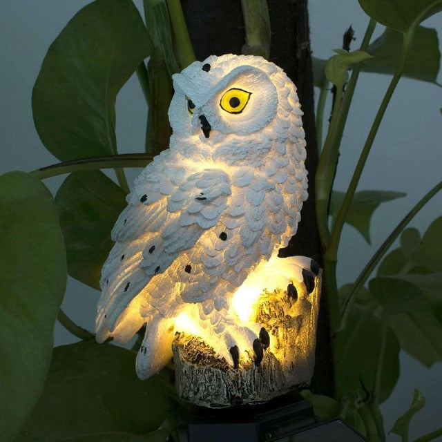 OwlGlow - Zonne Energie LED Uil Decorlamp voor Buitenverlichting en Tuindecoratie