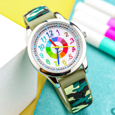 TimeBuddy - Kleurrijk Leren Horloge voor Kinderen