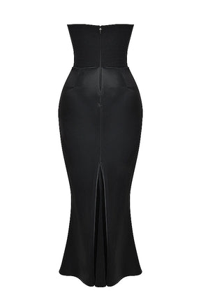 PartyNight - Luxe strapless maxi jurk
