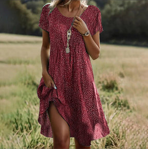 Sophia - Soepele Jurk Met Stippen, Licht En Elegant Voor Een Zomerse Look