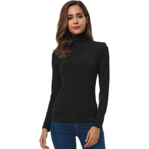 Dames Lichte Slim Fit Coltrui | met Lange Mouwen Rekbaar