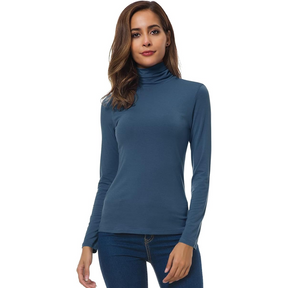 Dames Lichte Slim Fit Coltrui | met Lange Mouwen Rekbaar
