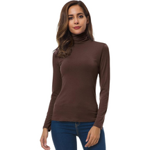 Dames Lichte Slim Fit Coltrui | met Lange Mouwen Rekbaar