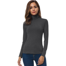 Dames Lichte Slim Fit Coltrui | met Lange Mouwen Rekbaar