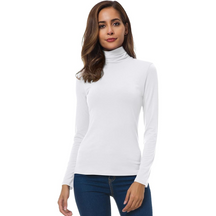 Dames Lichte Slim Fit Coltrui | met Lange Mouwen Rekbaar