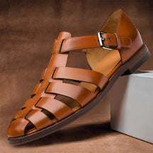 Jacob – Gevlochten Leren Sandalen, Elegant en Ademend voor Heren