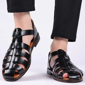 Jacob – Gevlochten Leren Sandalen, Elegant en Ademend voor Heren
