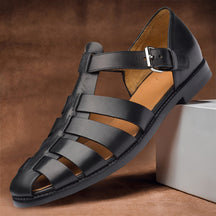 Jacob – Gevlochten Leren Sandalen, Elegant en Ademend voor Heren