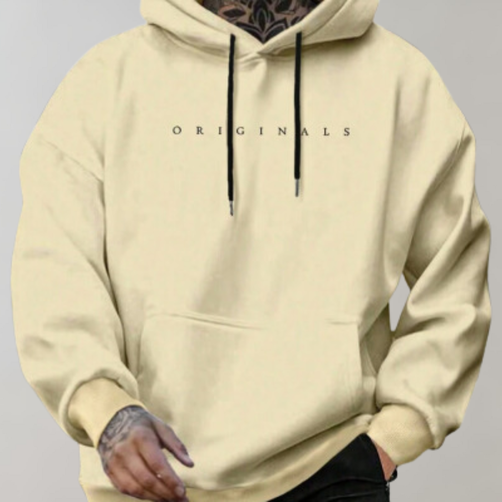 Heren Comfortabele Warme Hoodie met “Originals” Print | Minimalistische Streetwear Trui