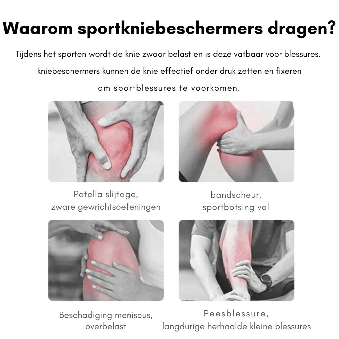 KneeGuard - Ademend hoog elastische kniebeschermers