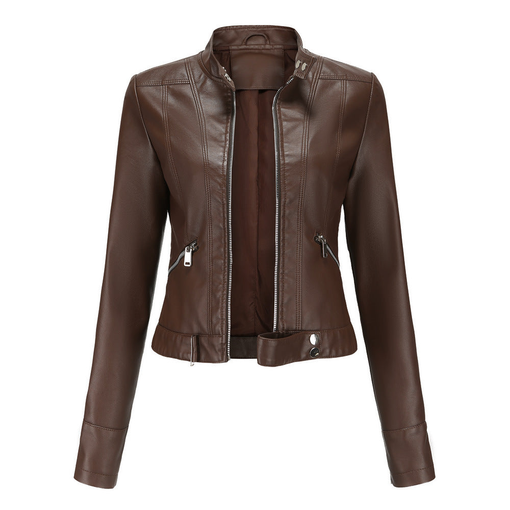 Dames Slim Fit Biker Jas | Met Zakken