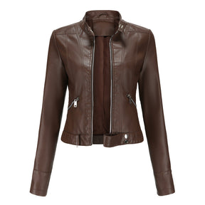 Dames Slim Fit Biker Jas | Met Zakken