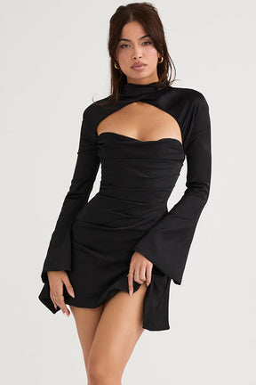 Sofia - Chique Vrouwelijke Jurk met Mouwdetails en Cut-Out