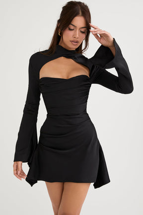 Sofia - Chique Vrouwelijke Jurk met Mouwdetails en Cut-Out