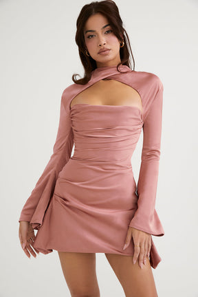 Sofia - Chique Vrouwelijke Jurk met Mouwdetails en Cut-Out