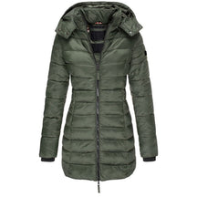 Dames Warme Lichte Lange Gewatteerde Puffer Winterjas | met Capuchon