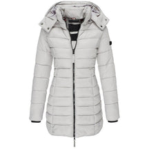Dames Warme Lichte Lange Gewatteerde Puffer Winterjas | met Capuchon