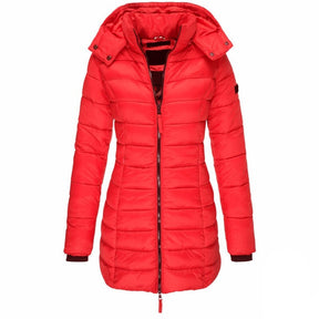Dames Warme Lichte Lange Gewatteerde Puffer Winterjas | met Capuchon
