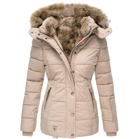 Dames Pufferjas met Bontcapuchon | Warme Winterjas met Slim Fit Pasvorm