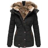 Dames Pufferjas met Bontcapuchon | Warme Winterjas met Slim Fit Pasvorm