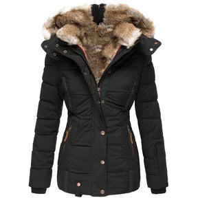 Dames Pufferjas met Bontcapuchon | Warme Winterjas met Slim Fit Pasvorm