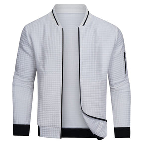 Heren Bomberjack met Wafelstructuur | Lichtgewicht Zip-Up Stijl