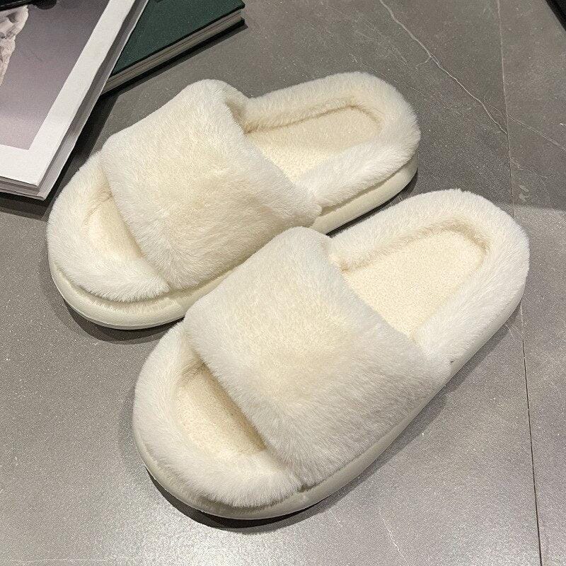 FuzzyFluffs - Gezellige Wolk Slippers met pluche Dikke Zool