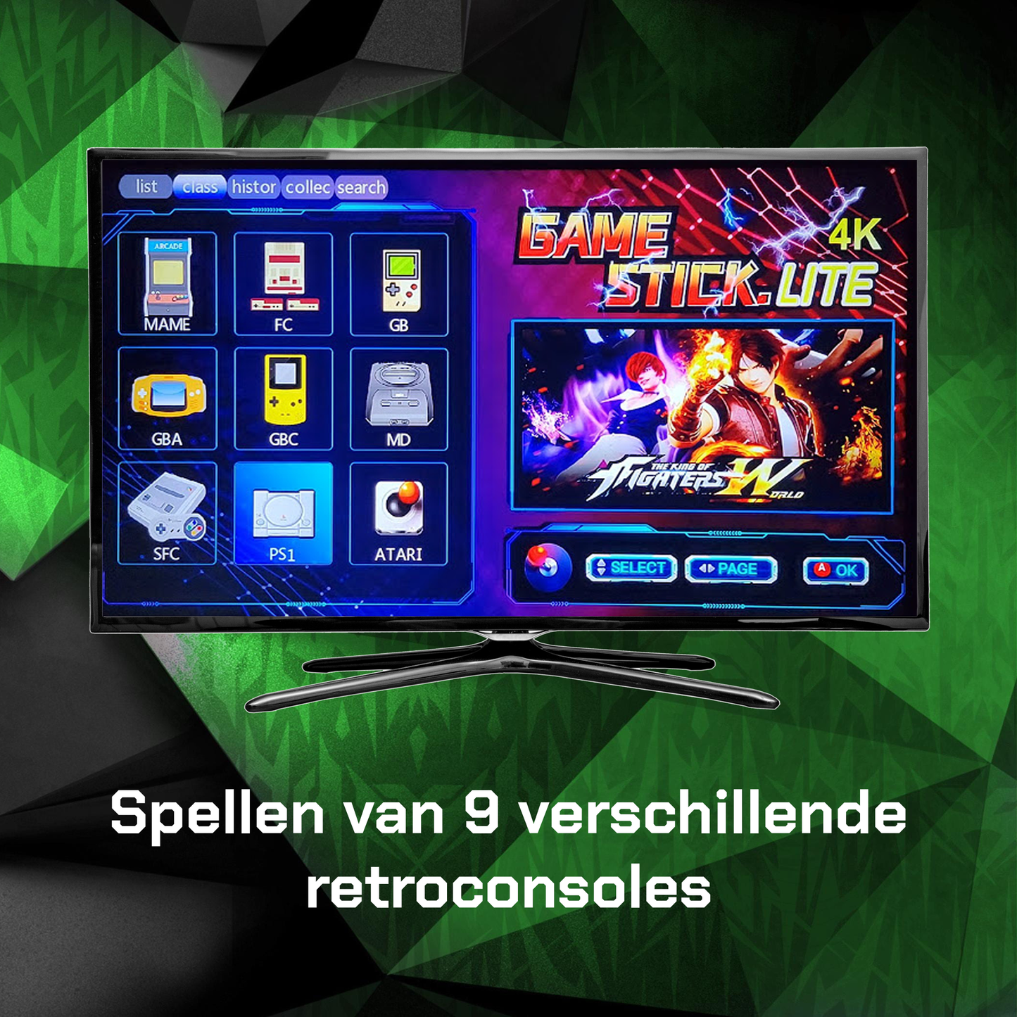 RetroStick™ (4K + 64 GB) - 15.000 Retro Spellen + 2 Draadloze Controllers